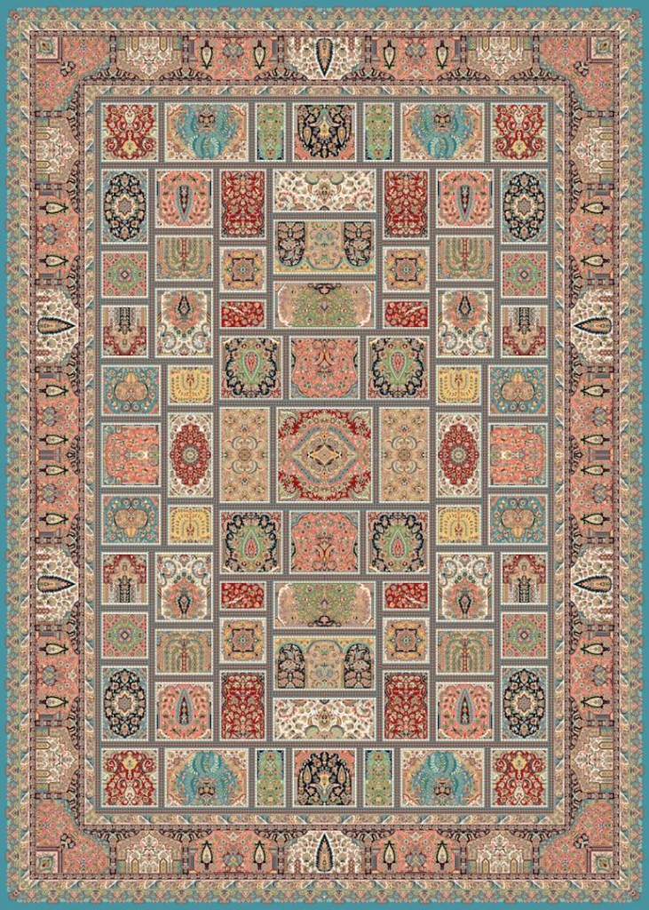 Khesti mosaic tile field carpet