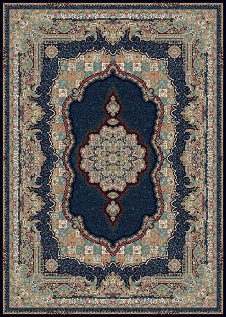 Traditional Persian medallion carpet
